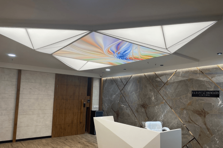 stretch ceilings at Reception Areas