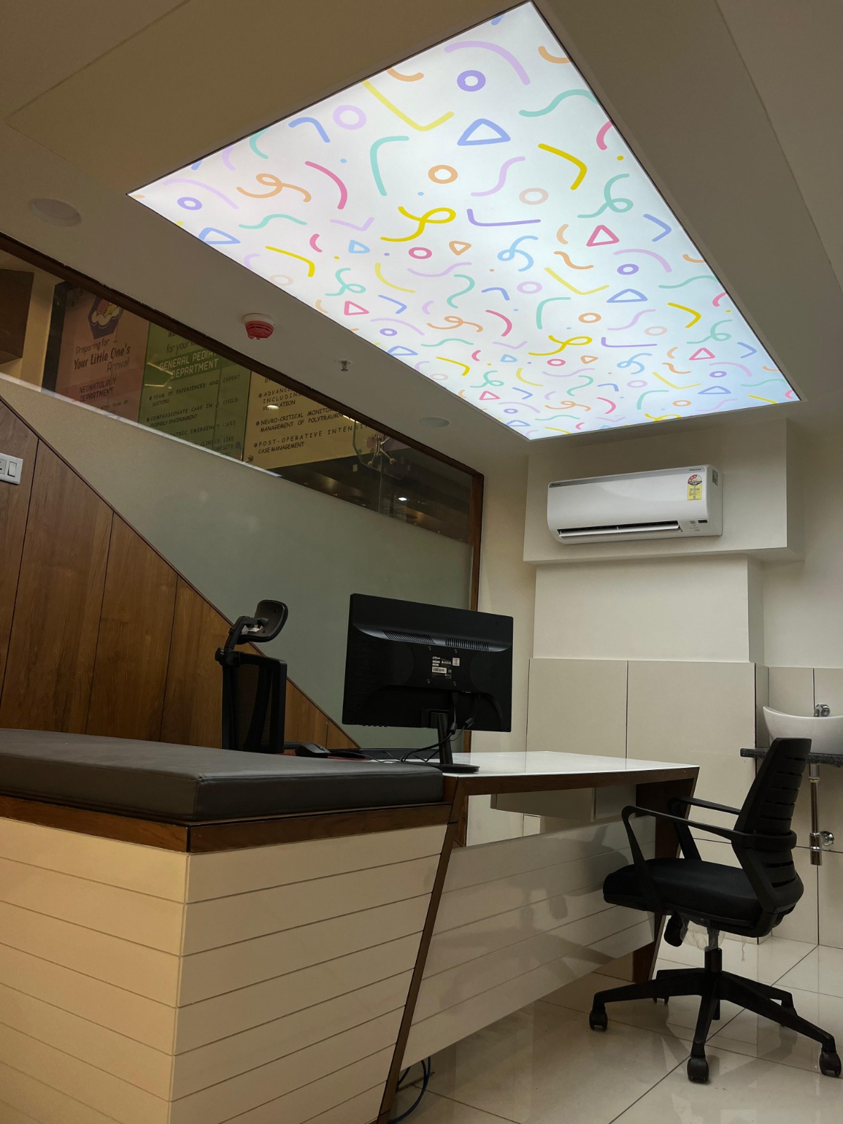 children's hospital reception stretch ceiling ideas