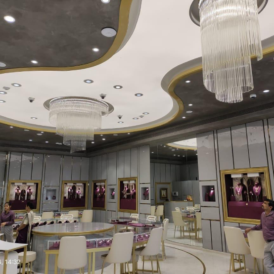 Jewellery-showroom-ceiling-design-installation-done-by-NEWMAT-India