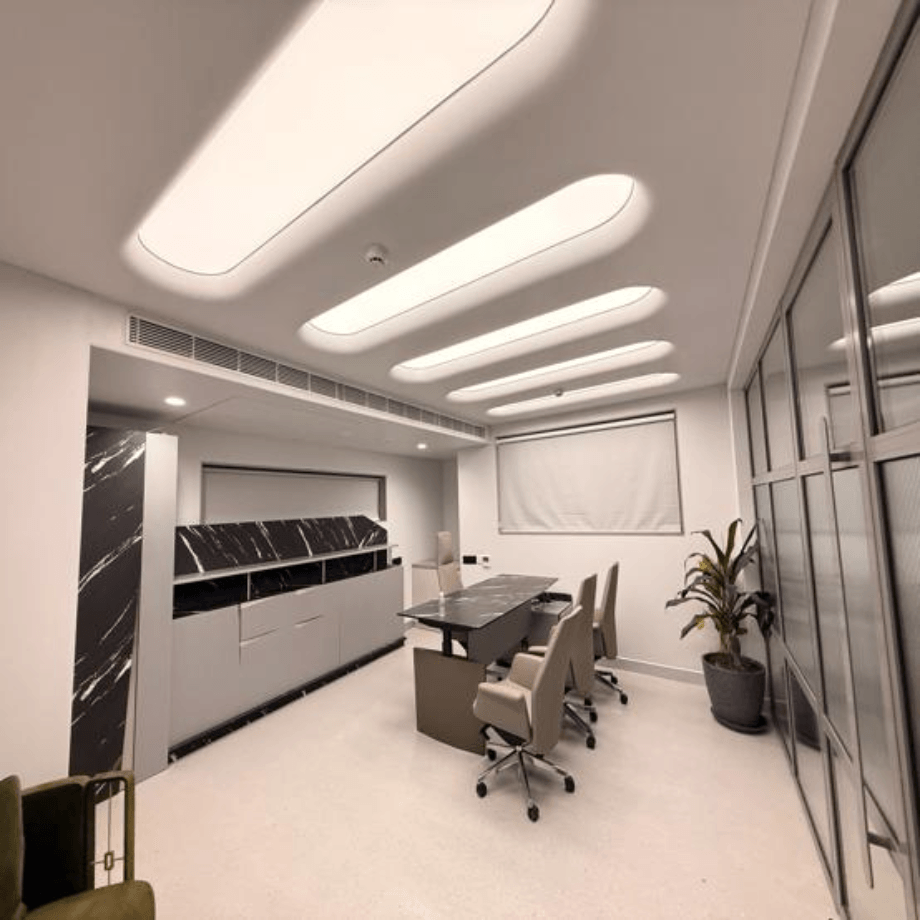 A Toast to Transforming workspaces: A premier stretch ceiling vadodara project for Cosmos Impex